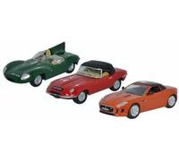 Nuovo Oxford Diecast Jaguar D, E E F Tipo In Custodia 1:76 - 76SET48