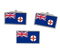 Nuovo Pacifico Galles, Australia Bandiera Gemelli E Fermacravatta Set
