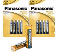 NUOVO Panasonic Alkaline Power AAA LR03 8 pezzi batterie a lunga durata 1 5V