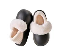 Nuovo Pantofole Imbottite Donna Invernali Ciabatte Calde Donna Chiuse Dietro Scarpe Morbide Peluche Pantofole Silenzioso Antiscivolo Suola Scarpe Leggero Calore Impermeabile Fluffy Pelose Ciabattine