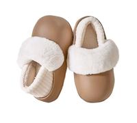 Nuovo Pantofole Imbottite Donna Invernali Ciabatte Calde Donna Chiuse Dietro Scarpe Morbide Peluche Pantofole Silenzioso Antiscivolo Suola Scarpe Leggero Calore Impermeabile Fluffy Pelose Ciabattine