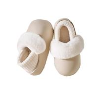 Nuovo Pantofole Imbottite Donna Invernali Ciabatte Calde Donna Chiuse Dietro Scarpe Morbide Peluche Pantofole Silenzioso Antiscivolo Suola Scarpe Leggero Calore Impermeabile Fluffy Pelose Ciabattine