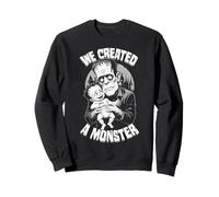 Nuovo papà Primo Halloween Frankenstein Mostro Bambino Padre Felpa