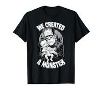 Nuovo papà Primo Halloween Frankenstein Mostro Bambino Padre Maglietta