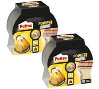 NUOVO Pattex Power Tape 2 x nastro adesivo 48 mm x 10 m grigio impermeabile r...