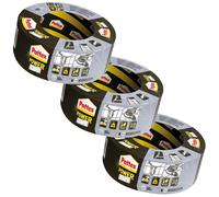 NUOVO Pattex Power Tape 48 mm x 50 m argento set di 3 nastro di riparazione i...