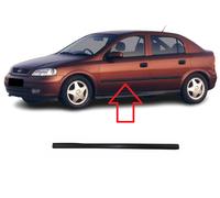 Nuovo Per OPEL VAUXHALL ASTRA G 98-04 Modanatura Porta Anteriore Nera Sinistra