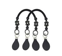nuovo Perline di Legno Anello Pu Cinghie Manico con Gocce di Lacrima per Obag Classico Mini Donne Ragazza Signore Tracolla Borsa o bag Borsa (Nero)