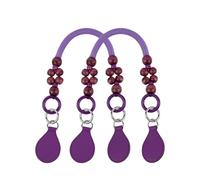 nuovo Perline di Legno Anello Pu Cinghie Manico con Gocce di Lacrima per Obag Classico Mini Donne Ragazza Signore Tracolla Borsa o bag Borsa (Viola)