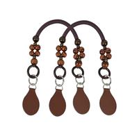 nuovo Perline di Legno Anello Pu Cinghie Manico con Gocce di Lacrima per Obag Classico Mini Donne Ragazza Signore Tracolla Borsa o bag Borsa (Caffè)
