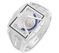 Nuovo Personalizzabile Argento Sterling Oro Massonico Massone Mason Past Master