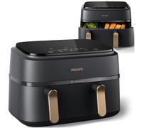 NUOVO Philips AirFryer Ovi NA35200 doppio cestello Rapid Air Plus 8 programmi