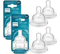 NUOVO Philips Avent aspirapolvere per bottiglie SCY76102 0m + 2 pezzi silicon...