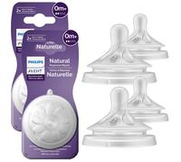 NUOVO Philips Avent Aspirapolvere per Bottiglie SCY96202 4 Pezzi Silicone Ant...