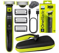 NUOVO Philips OneBlade 360 QP2724 23 Trimmer Rasoio con Custodia USB WetDry