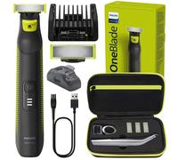 NUOVO Philips OneBlade Pro QP6506 15 regolabarba rasoio custodia USB