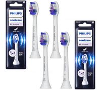 NUOVO Philips Sonicare Sensitive S2 HX6052 87 set di 4 spazzole di ricambio