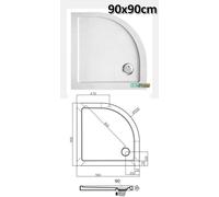 NUOVO PIATTO DOCCIA ACRILICO ANTISCIVOLO MODERNO ULTRA PIATTO 3,5 cm BAGNO