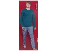 NUOVO PIGIAMA UOMO COTONE 100% INTERLOCK INVERNALE GIROCOLLO MANICA LUNGA RAGNO