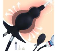 Nuovo plug anale gonfiabile super grande con clistere doccia anale, enorme plug anale dildo anale, palle anali clistere divaricatore anale stimolazione prostatica SM giocattolo sessuale per uomini