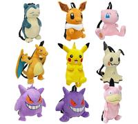 Nuovo Pokemon Pikachu Snorlax Eevee Mimikyu Mew Gengar Charizard Piplup Slowking peluche zaino giocattolo per ragazzi ragazze bambola regalo