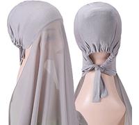 Nuovo Popolare Perla Tinta Unita Pesante Hijab Con Cofano Corda Elastica Uso Libero Scialli Velo Per La Copertura Della Testa Sciarpa Hijab Per Le Donne Ragazze Leggero Con Cappuccio, D, Taglia unica