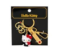 NUOVO Portachiavi 3D originale Sanrio Hello Kitty con design a nastro mobile