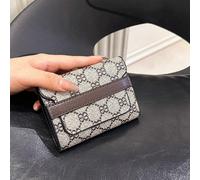 Nuovo portafoglio corto da donna con stampa floreale, porta carte con protezione antitaccheggio, alla moda e semplice, con tre pieghe, molteplici slot per carte, design a ribalta, porta monete e poche