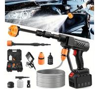 Nuovo portatile senza fili elettrico per auto lavatrice pistola ad acqua per auto domestiche giardino strumenti multifunzionali per la pulizia ad alta pressione With 1 battery