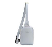 Nuovo PU tinta unita moda una spalla Messenger Bag piccole borse a tracolla per le donne, Blu, Taglia unica