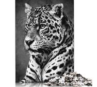 Nuovo puzzle di carta rettangolare rompicapo a forma di tigre nera per adulti e adolescenti, regali di Natale 1000 pezzi (75x50 cm)
