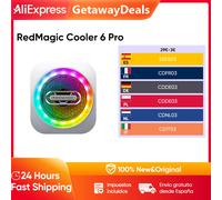 Nuovo RedMagic Cooler 6 Pro Gaming Phone 30W RGB AI Controllo della temperatura in tempo reale Chip di raffreddamento TEC personalizzato Dissipatori di calore in grafene