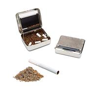 Nuovo regalo automatico per uomini e donne, tabacco arrotolabile in metallo, arrotolatore automatico per sigarette, rullo per erbe aromatiche, rullo per incenso e valigetta (78 mm)