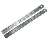 Nuovo Regolo Acciaio 30.5cm 300mm con Tabella di Conversione Sul Retro Neilson -