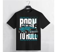 Nuovo Retro Kings Rap Rides Born To Roll T-Shirt Nera Piccola-3XL Limitata