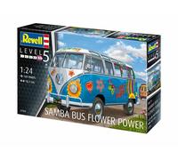 Nuovo Revell 1:24 Volkswagen Samba T1 Flower Power Modello Auto Kit - 07050
