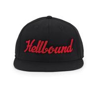 Nuovo Rosso Diavolo Hellbound 210 flexfit Cappello Nero / ROSSO S/M L/XL #
