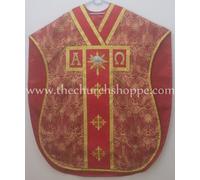 Nuovo Rosso Slain Agnus Dei Casula St.Philip Neri Stile Ha Rubato & Massa Set