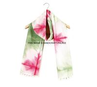 Nuovo Sciarpa Colorata Tie Dye Lunga Morbida In Cotone Per Donna