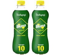 NUOVO sciroppo di limone Sodapop Bluna 2x500 ml sciroppo vegano a basso conte...