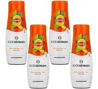 NUOVO sciroppo di tè freddo Lipton Sodastream pesca 4x440 ml sciroppo concent...