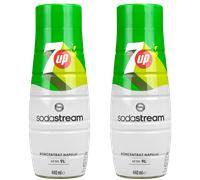 NUOVO sciroppo SodaStream 7UP concentrato 2x440 ml zucchero ridotto circa 35 ...