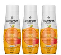 NUOVO sciroppo Sodastream arancione mango 3 x 440 ml senza zucchero con vitamine