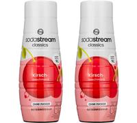 NUOVO sciroppo Sodastream ciliegia senza zucchero 2 x 440 ml concentrato prod...