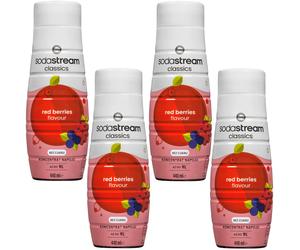 NUOVO sciroppo SodaStream frutti di bosco 440 ml confezione da 4 sciroppo per...