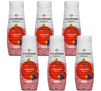 NUOVO sciroppo SodaStream frutti di bosco 440 ml confezione da 6 sciroppo per...