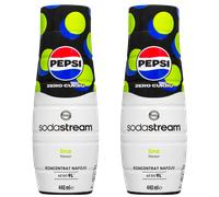 NUOVO sciroppo SodaStream Pepsi Max Lime concentrato 2 x 440 ml bevanda senza...