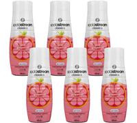 NUOVO sciroppo SodaStream pompelmo rosa 6 x 440 ml senza zucchero con vitamine