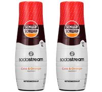 NUOVO sciroppo Sodastream Schwip Schwap Cola arancione 2 x 440 ml zucchero ri...