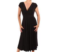 Nuovo Scollo V Fit And Flare Cravatta Abito Alla Vita - Lunghezza Al Ginocchio